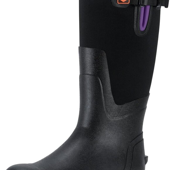 Women's Waterproof Rubber Mid Calf Rain Boots Garden Mud Work Size 7 - Picture 1 of 5
